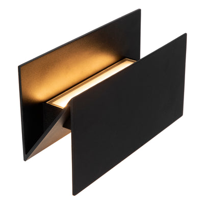 Lucide SWINDON LED wall light 16W 2700K IP54 Black outdoor indoor aluminium modern design