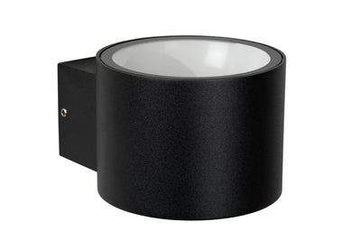 Lucide OXFORD LED wall light indoor outdoor, IP54 Black aluminum, G9 socket uplight & downlight