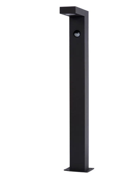 Lucide TEXAS-IR LED bollard light 7W 3000K IP54 with motion and day/night sensor Dark Grey