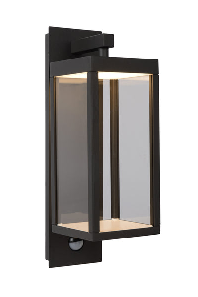 Lucide CLAIRETTE LED wall light 13W 3000K IP54 with PIR motion sensor and anthracite housing