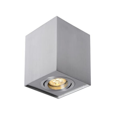 Spectrum LED ceiling spotlight Cube Silver Aluminum GU10 fitting tilt adjustable IP20 surface mount