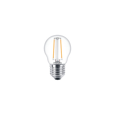 Philips CorePro LED P45 bulb E27 2W 2700K warm white 250 lumens clear non-dimmable
