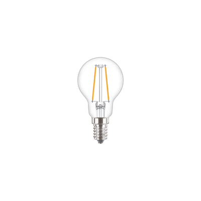 Philips CorePro LEDLuster 2W P45 E14 clear bulb 2700K warm white 250 lumens replaces 25W