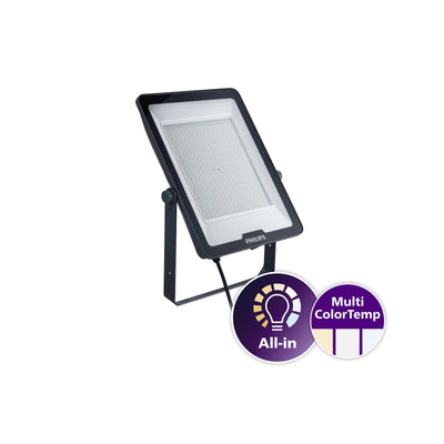 Philips BVP169 LED floodlight 200W 22000 lumens 3000K 4000K 6500K IP65 IK08 CRI 80 Gray