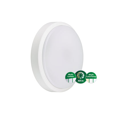 Philips CoreLine Wall-mounted LED light, 12W/20W, 2700K/3000K/4000K, 1200-2000 lumens, IP65 IK10 White