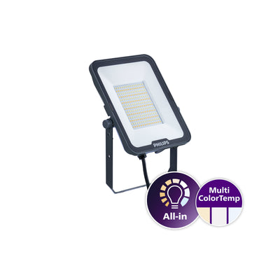 Philips Ledinaire LED floodlight 70W 3000K 4000K 6500K 7700-8400 lumens IP65 IK08 Gray outdoor lighting