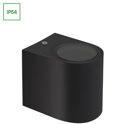 Spectrum LED GU10 wall sconce Black IP54 250V polycarbonate housing 95x80x73mm for indoor outdoor use