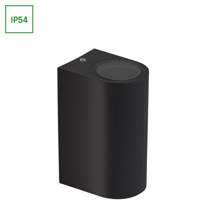 Spectrum LED GU10 Wall Sconce Black, 2x6W, 250V, IP54 Outdoor Indoor Bidirectional 150x73x95mm