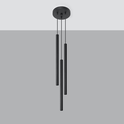 Sollux Lighting LED pendant light Black PASTELO, 3xG9 sockets, Aluminium, IP20, CE RoHS, 220-240V