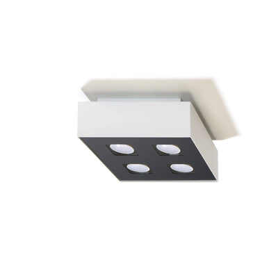 Sollux Lighting MONO 4 LED ceiling spotlight, IP20, 220-240V, 4x35W max, Aluminium Matt Gold finish