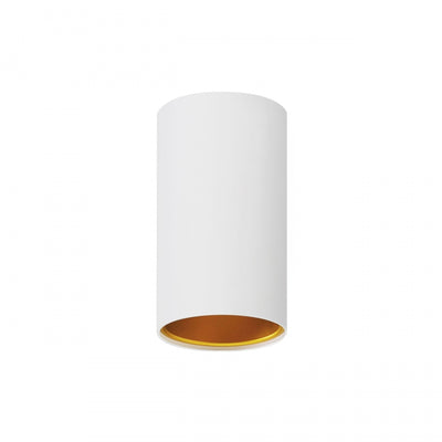 Spectrum CHLOE GU10 surface-mounted LED spot, White Golden tube, IP20, 250V, aluminum body, indoor ceiling light