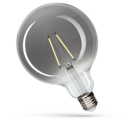 Spectrum LED Globe G125 E27 230V 4.5W 4000K Neutral White COG Filament Smoked Glass Black Iridescence