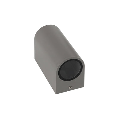 Spectrum LED wall light outdoor up and down IP54 Gray GU10 2x6W housing polycarbonate