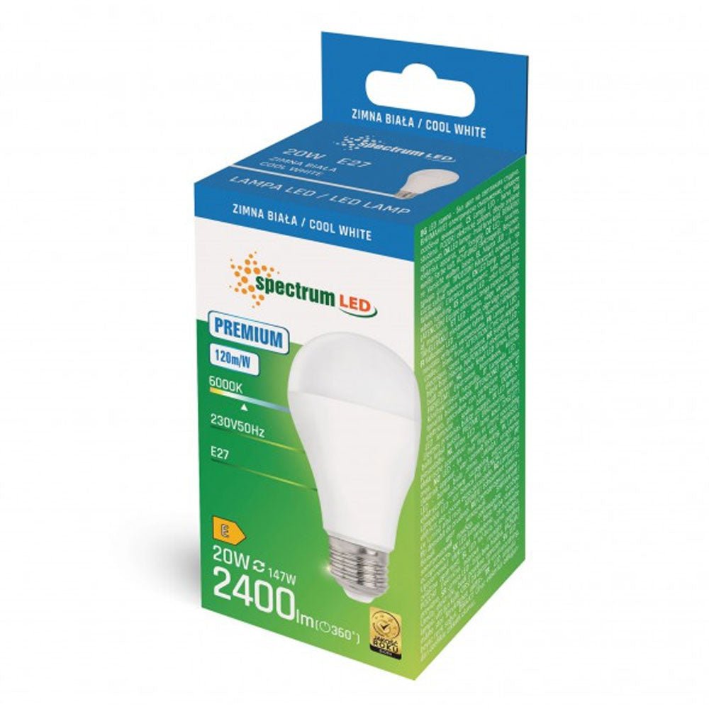 Spectrum LED lamp E27 fitting 1521 lumen 3000K 10.5W high lumen