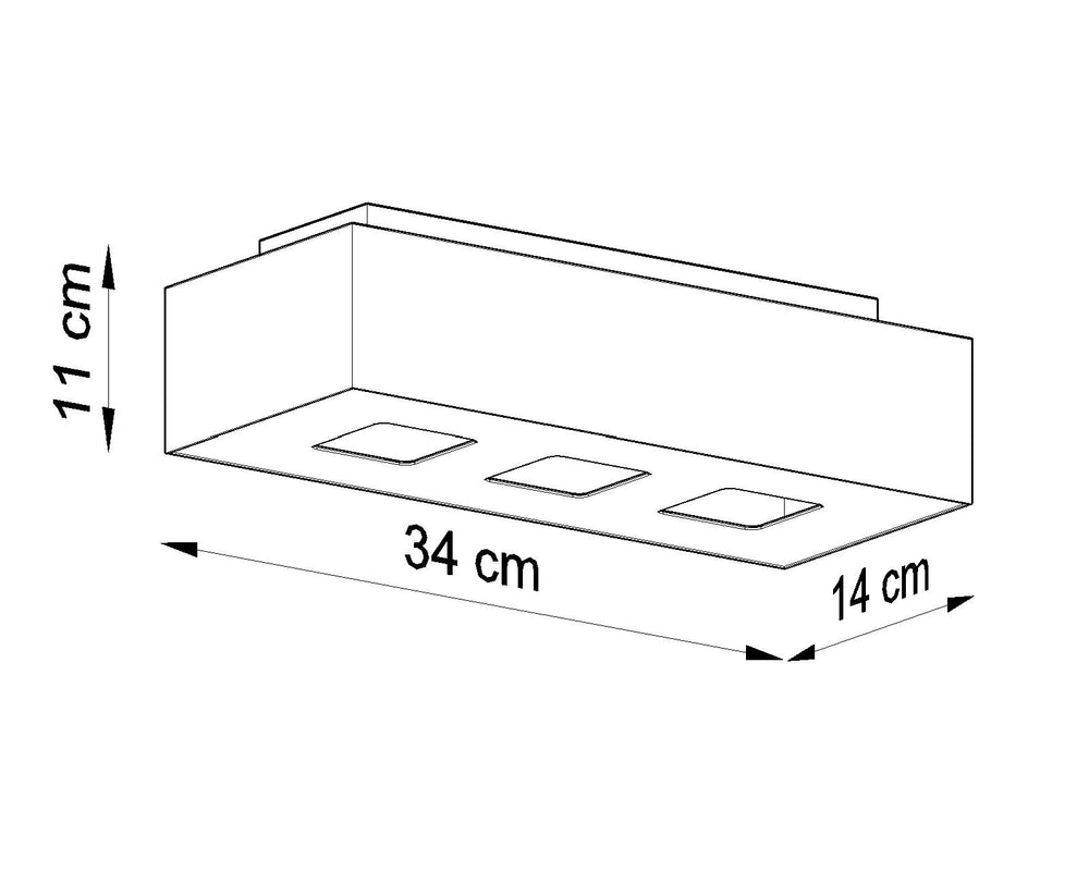 sollux lighting plafondspot mono 3 black LED, 50W, 104mm length, IP20, 220-240V