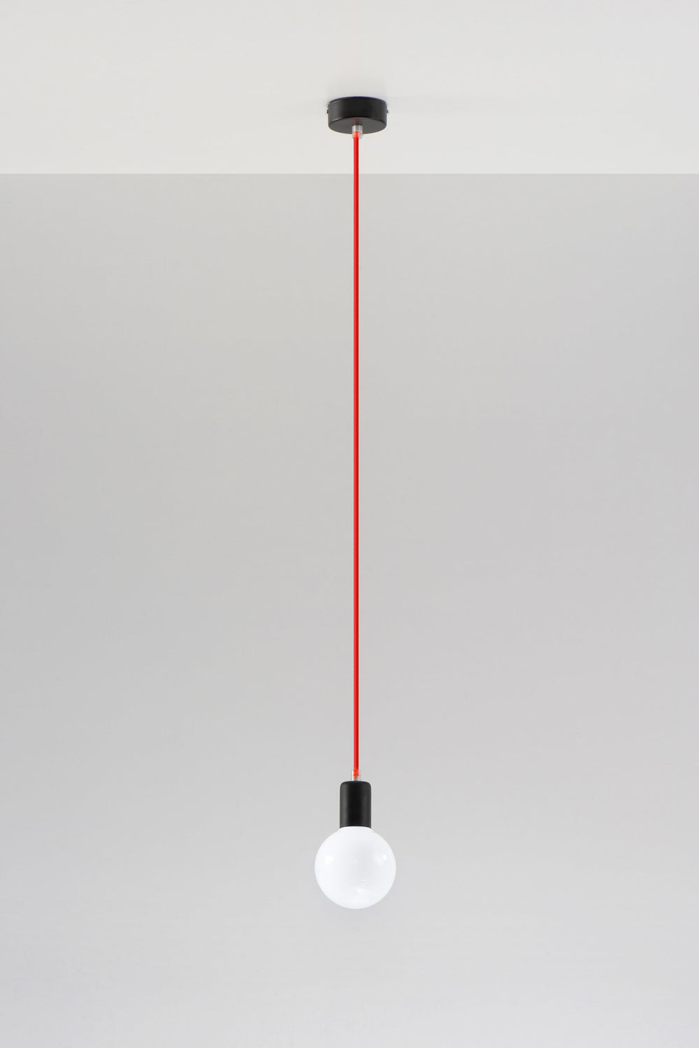 Red LED pendant lamp edison by sollux lighting - IP20, 220-240V AC, 5 year warranty