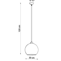 Sollux Lighting LED pendant lamp BALL graphite 50W IP20 aluminum steel