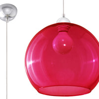 Sollux Lighting hanglamp ball red LED with 50W max wattage and 115mm height