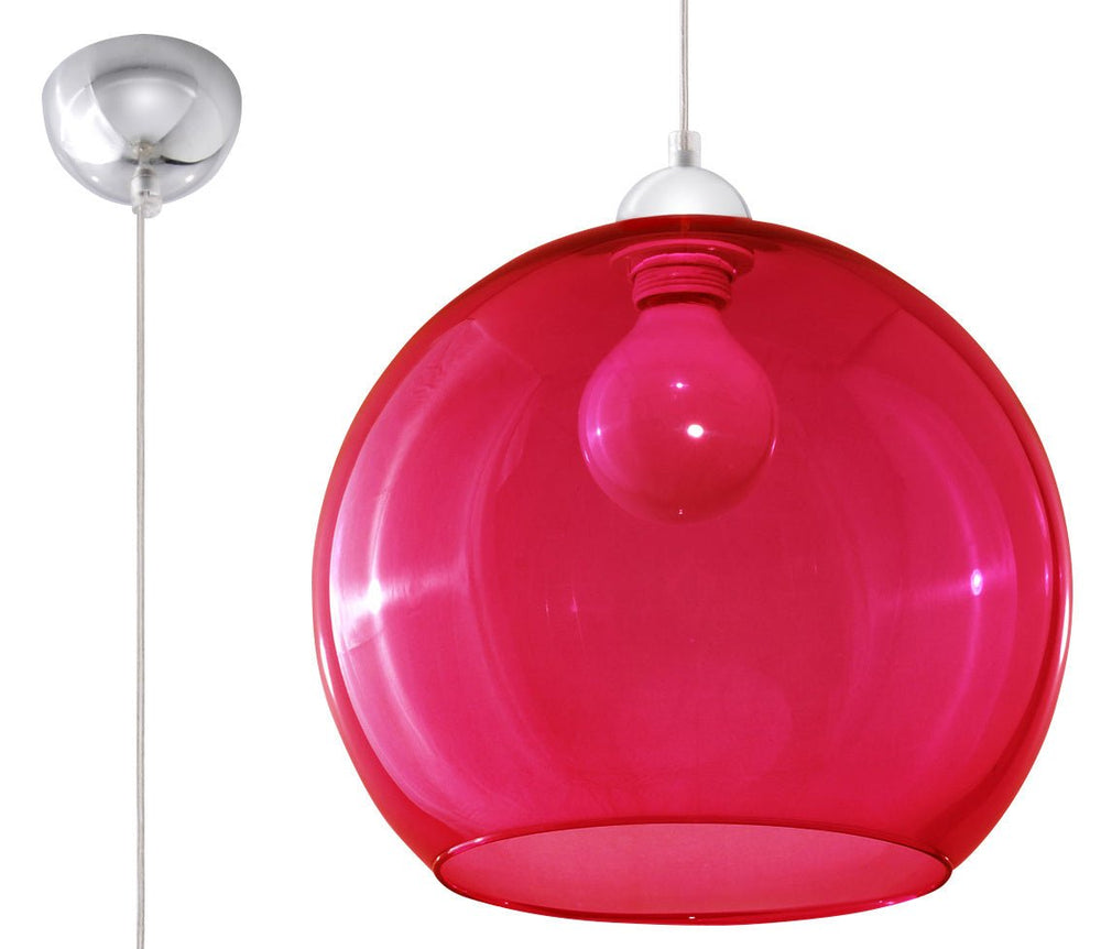 Sollux Lighting hanglamp ball red LED with 50W max wattage and 115mm height