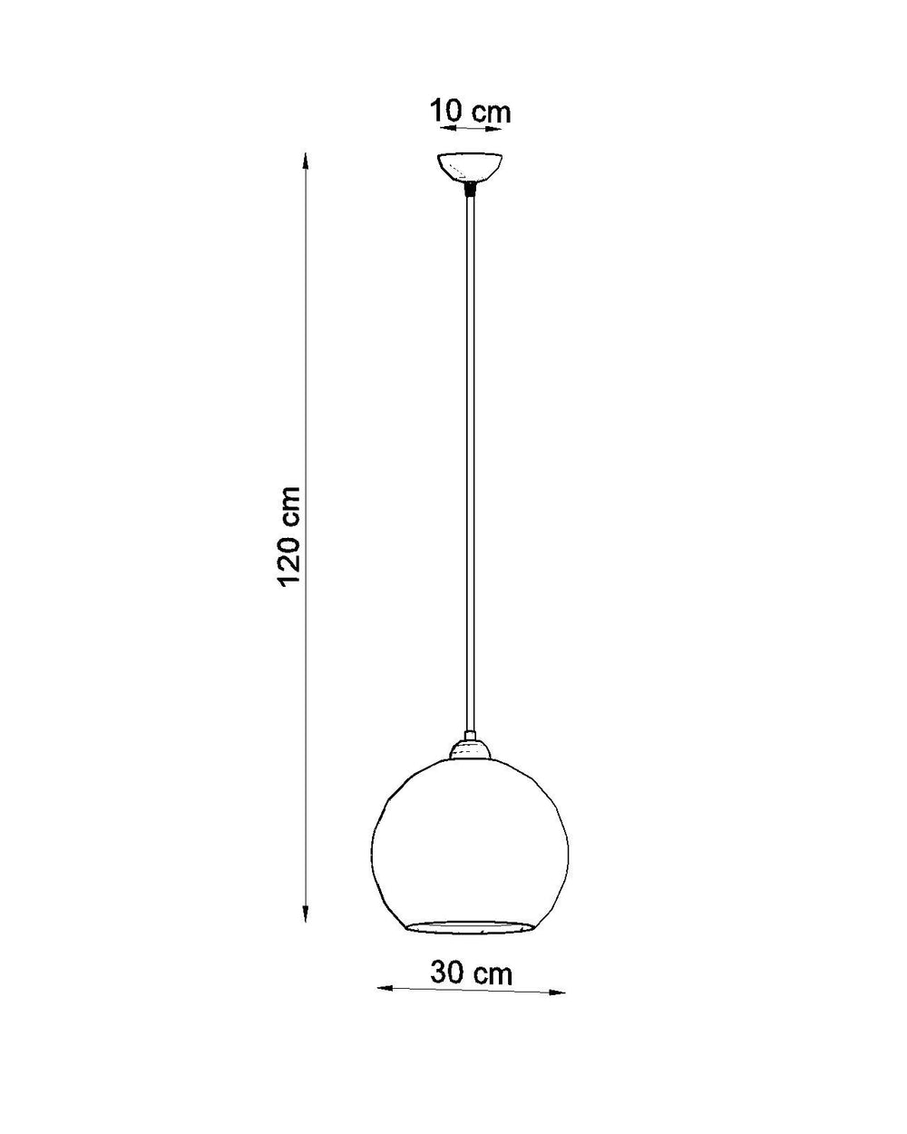 Sollux Lighting hanglamp ball red LED with 50W max wattage and 115mm height
