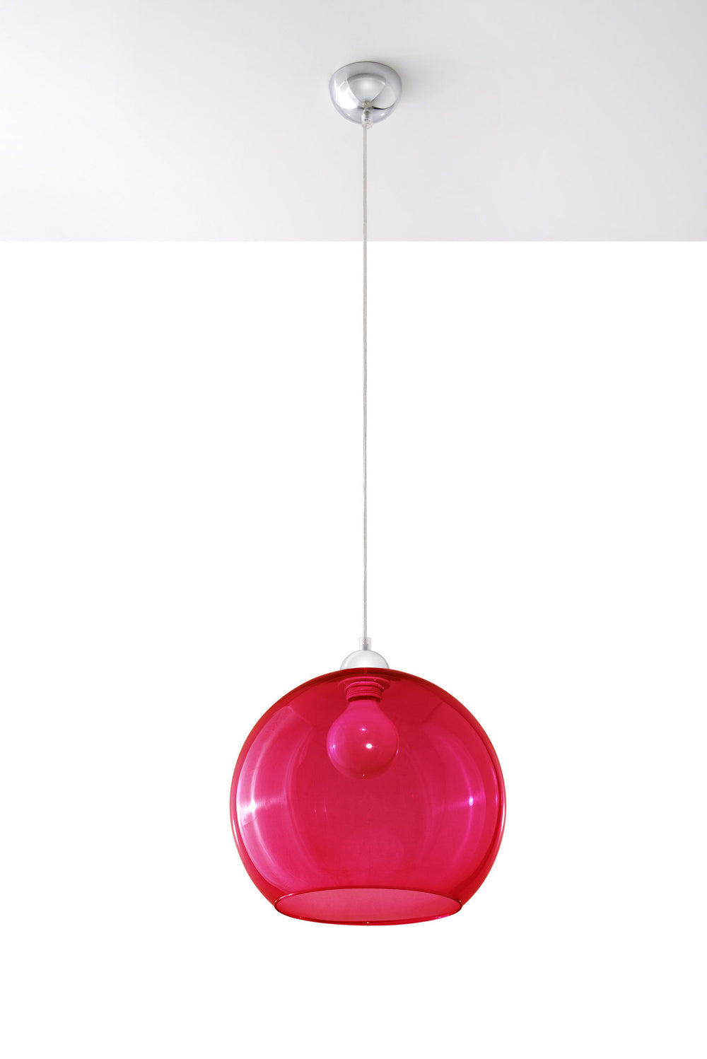 Sollux Lighting hanglamp ball red LED with 50W max wattage and 115mm height