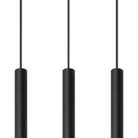 LED pendant lamp black PASTELO - 3x G9 base by Sollux Lighting