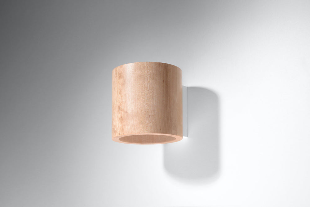 Sollux Lighting orbis wooden LED wall lamp, IP20, 220-240V, 50Hz, CE certified