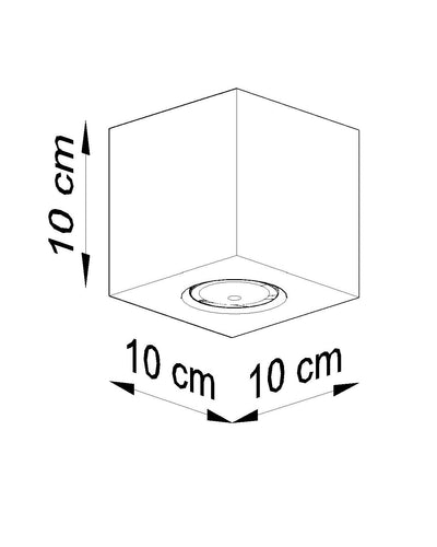 Led plafondspot quad natural wood 104mm tsong 220-240v aluminium
