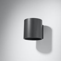 Sollux Lighting orbis 1 anthracite led wall light 220-240V IP20 durable aluminum