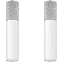 Sollux Lighting Borgio 2 LED Pendelleuchte weiß Beton 2 GU10 40W