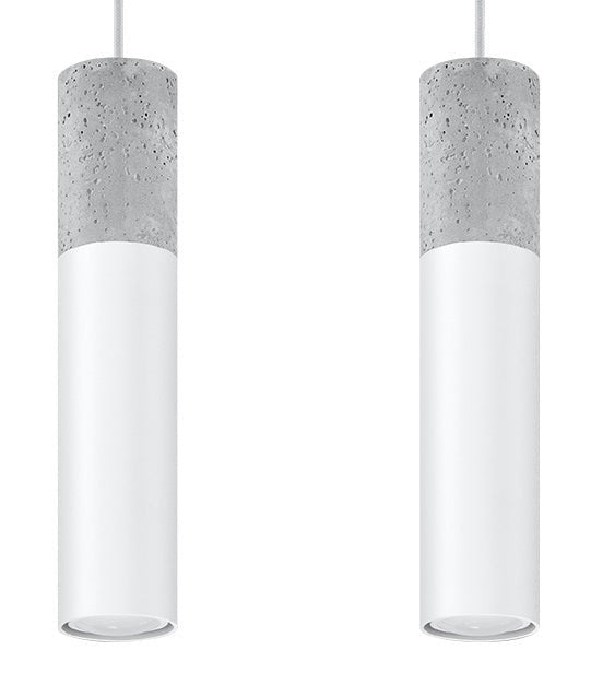 Sollux Lighting Borgio 2 LED Pendelleuchte weiß Beton 2 GU10 40W