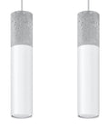 Sollux Lighting Borgio 2 LED Pendelleuchte weiß Beton 2 GU10 40W