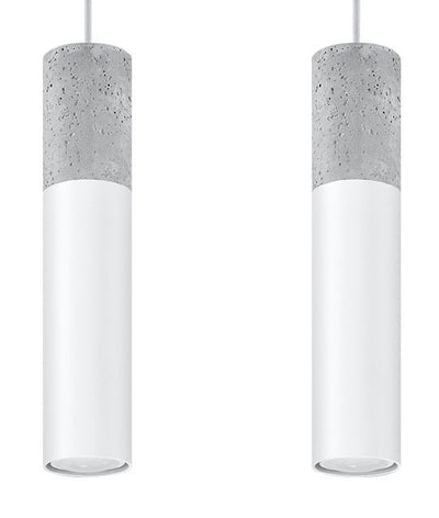 Sollux Lighting Borgio 2 LED Pendelleuchte weiß Beton 2 GU10 40W
