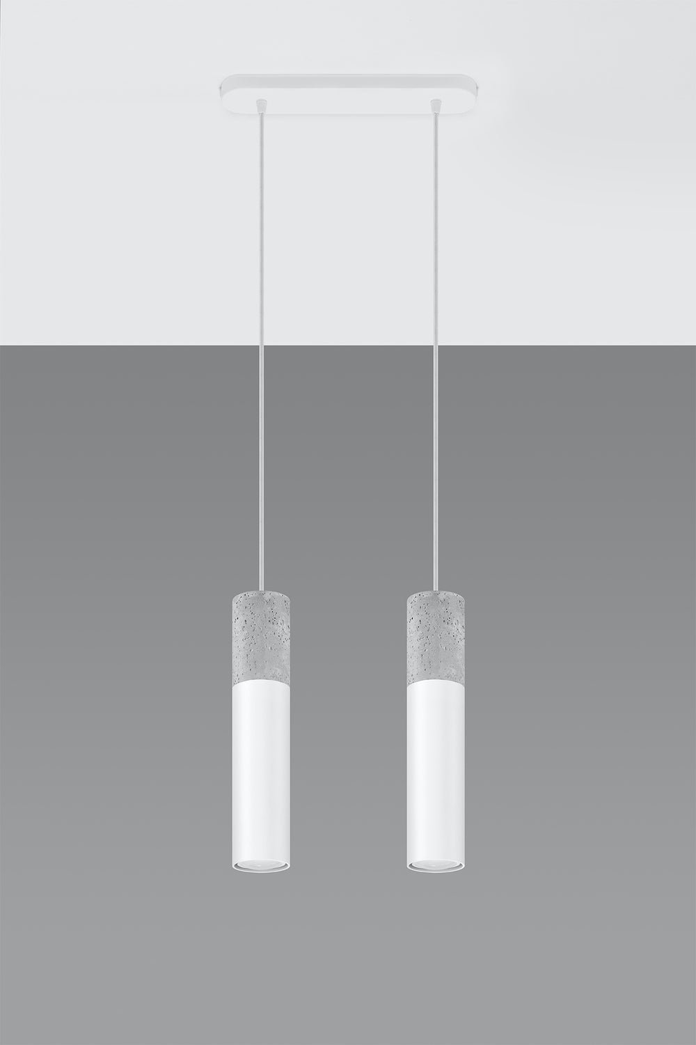 Sollux Lighting Borgio 2 LED Pendelleuchte weiß Beton 2 GU10 40W