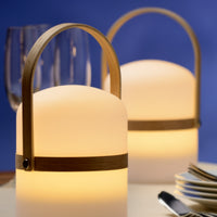 Lucide JOE wiederaufladbare LED-Tischleuchte IP44 Weiß, 3W Dim-to-Warm 2800K-3200K, USB-Ladung, für Innen- und Außenbereich