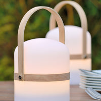 Lucide JOE wiederaufladbare LED-Tischleuchte IP44 Weiß, 3W Dim-to-Warm 2800K-3200K, USB-Ladung, für Innen- und Außenbereich