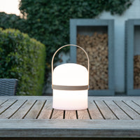 Lucide JOE wiederaufladbare LED-Tischleuchte IP44 Weiß, 3W Dim-to-Warm 2800K-3200K, USB-Ladung, für Innen- und Außenbereich