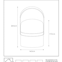 Lucide JOE wiederaufladbare LED-Tischleuchte IP44 Weiß, 3W Dim-to-Warm 2800K-3200K, USB-Ladung, für Innen- und Außenbereich