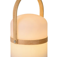 Lucide JOE wiederaufladbare LED-Tischleuchte IP44 Weiß, 3W Dim-to-Warm 2800K-3200K, USB-Ladung, für Innen- und Außenbereich