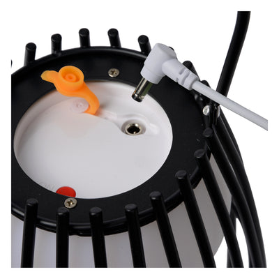 Lucide FJARA wiederaufladbare LED-Tischlampe, dim to warm 2800K-3200K, IP44 Outdoor Indoor Schwarz Ø17,5cm