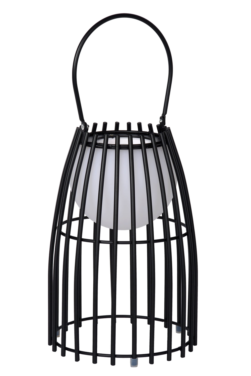 Lucide FJARA wiederaufladbare LED-Tischlampe, dim to warm 2800K-3200K, IP44 Outdoor Indoor Schwarz Ø17,5cm