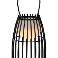 Lucide FJARA rechargeable LED table lamp, dim to warm 2800K-3200K, IP44 outdoor indoor Black Ø17.5cm
