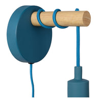 Lucide POLA kids wall light, 1xE27 socket, Blue finish, Modern round design, 220-240V, IP20
