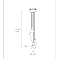 Lucide FIX moderne Hängeleuchte, 7xE27 Fassungen, Schwarzes rundes Metalldesign, höhenverstellbar, IP20, 220-240V