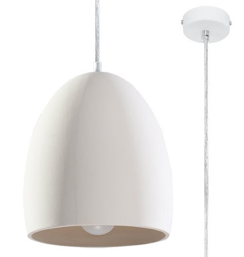Sollux Lighting Flawiusz ceramic pendant lamp with 50W LED, 220-240V, matte gold finish