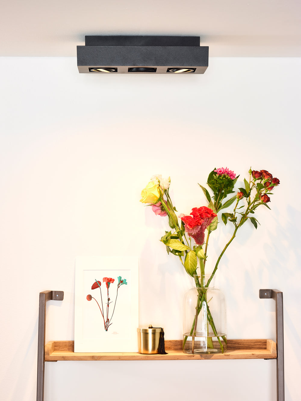 Lucide XIRAX LED Deckenstrahler, 3x5W GU10, Dim-to-Warm 2200K-3000K, IP20, Sand Schwarz Aluminium