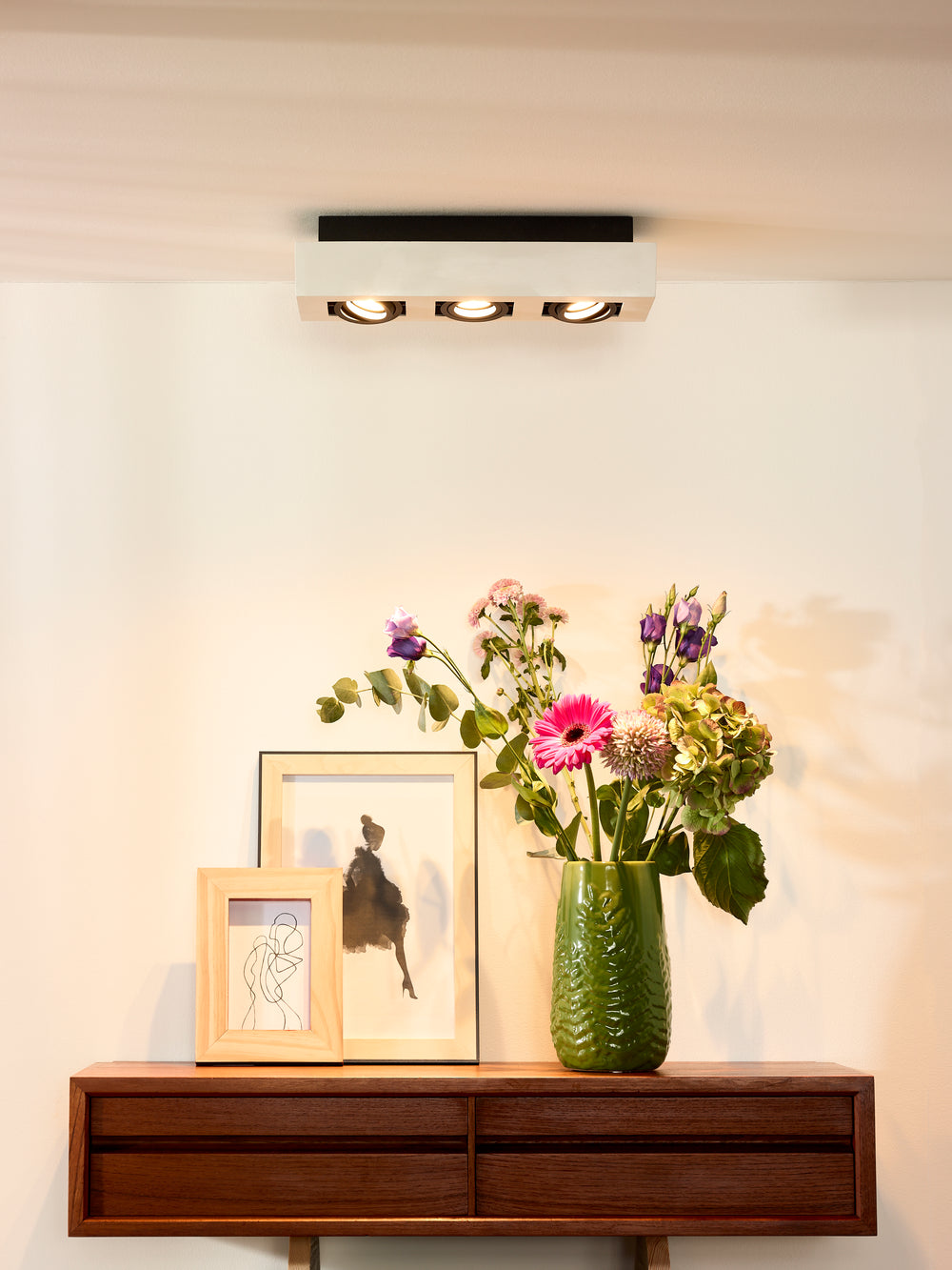 Lucide XIRAX LED-Deckenstrahler, 3x5W GU10, dim to warm 2200K-3000K, IP20, Weißes Aluminium