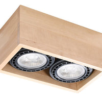 Sollux Lighting plafondspot QUATRO 2 wood LED 220-240V IP20 104mm