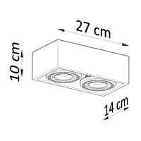 Sollux Lighting plafondspot QUATRO 2 wood LED 220-240V IP20 104mm
