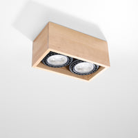 Sollux Lighting plafondspot QUATRO 2 wood LED 220-240V IP20 104mm